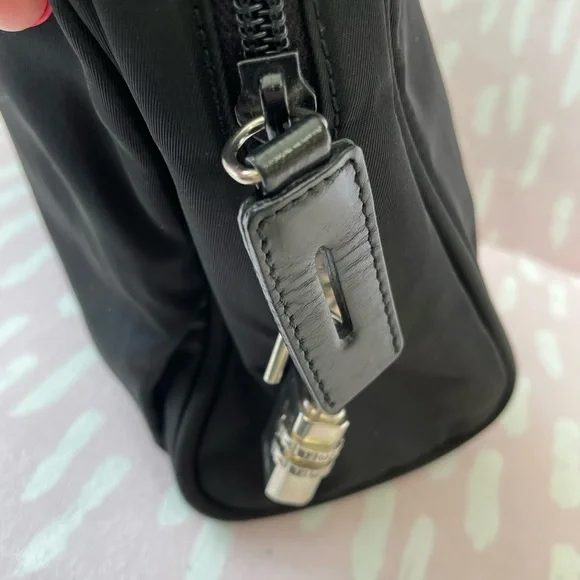 Prada Nylon Vela Nero Small Tote Bag with  Lock Black - Picture 9 of 16